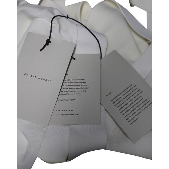 Pre Loved Rm By Roland Mouret Vintage CutOut Midi Dress Women white - Picture 6 of 8